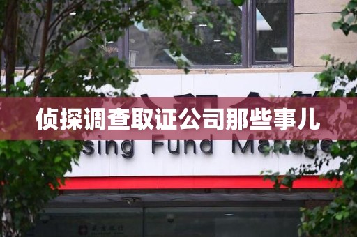 进贤侦探调查取证公司那些事儿