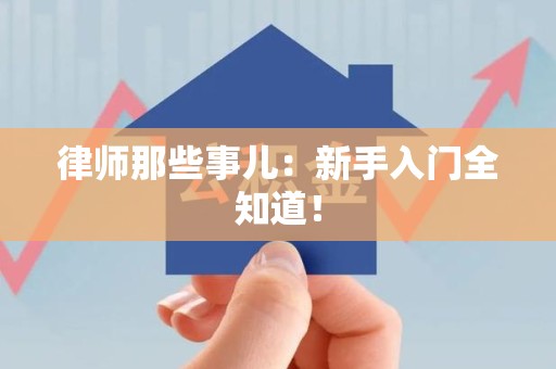 进贤律师那些事儿：新手入门全知道！