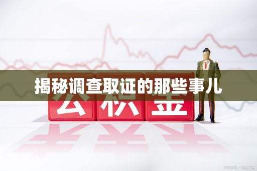进贤揭秘调查取证的那些事儿