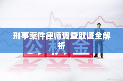 进贤刑事案件律师调查取证全解析
