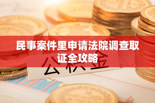 进贤民事案件里申请法院调查取证全攻略