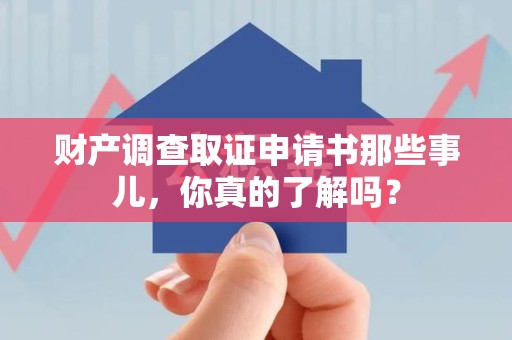 进贤财产调查取证申请书那些事儿，你真的了解吗？