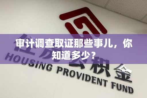 进贤审计调查取证那些事儿，你知道多少？