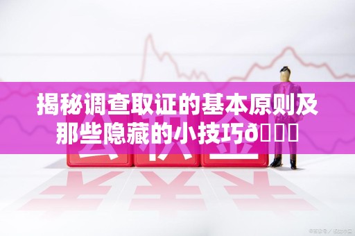 进贤揭秘调查取证的基本原则及那些隐藏的小技巧😎