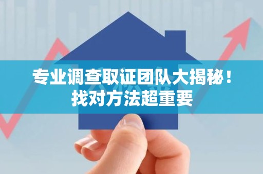 进贤专业调查取证团队大揭秘！找对方法超重要