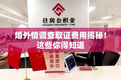 进贤婚外情调查取证费用揭秘！这些你得知道