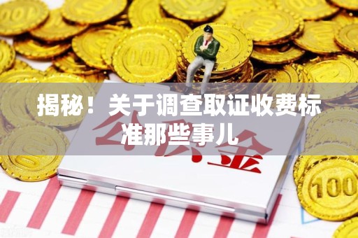 进贤揭秘！关于调查取证收费标准那些事儿