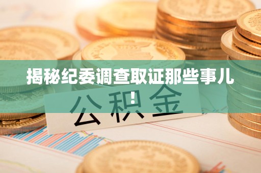 进贤揭秘纪委调查取证那些事儿！