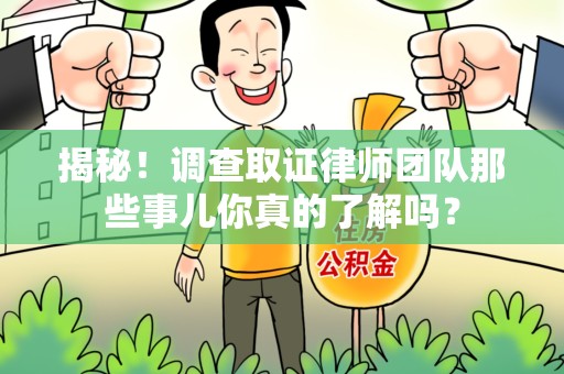 进贤揭秘！调查取证律师团队那些事儿你真的了解吗？